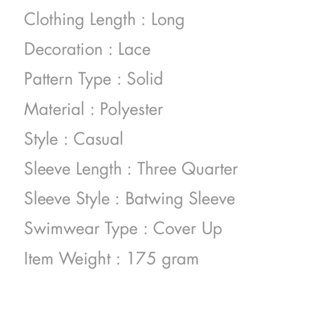 HP 🎈 Lace Embroidered Cover Up - Black - Picture 5 of 6